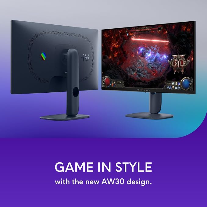 Alienware 27 Gaming Monitor AW2725DM, WQHD Fast IPS, 180Hz, G-SYNC, VESA | FreeSync, 95% DCI-P3, 1.07 Billion Colors, 400 cd/m2 Brightness, 3H Anti-Glare, HDMI 2.1, DisplayPort 1.4, USB, Adjustment
