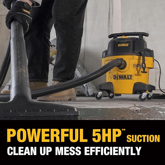 DEWALT 6 Gallon STEALTHSONIC Shop Vac with HEPA Filter, HEPA Shop Vacuum Wet and Dry for Home, Garage, Workshop, Jobsite