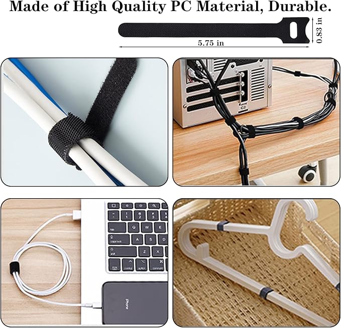 311Pcs Cable Management Organizer Kit 4 Cable Sleeve Split,53Cable Clips 12Cord Clips Holder,22 Cable Ties, 20 Adhesive Wall Cable Tie, 200Fasten Cable Ties for TV Office Home Electronics