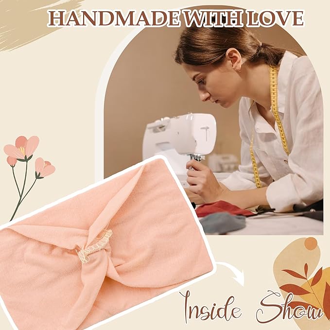 CÉLLOT 20 Colors Baby Bow Wide Turban Headbands Girls Big 6 inches Hair Bows Head Wraps Newborn Infants Toddlers Hairbands