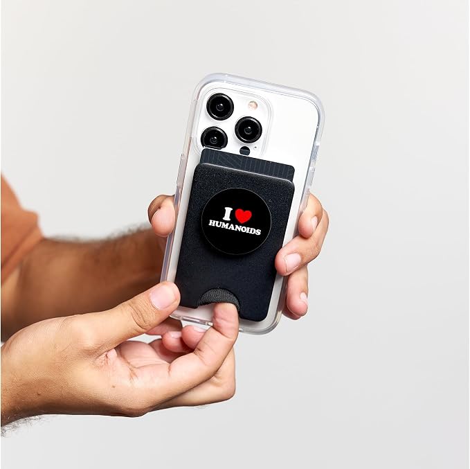 Humanoid Heart Funny Cute Embodied AI Bot Robot Being Fan PopSockets PopWallet for MagSafe