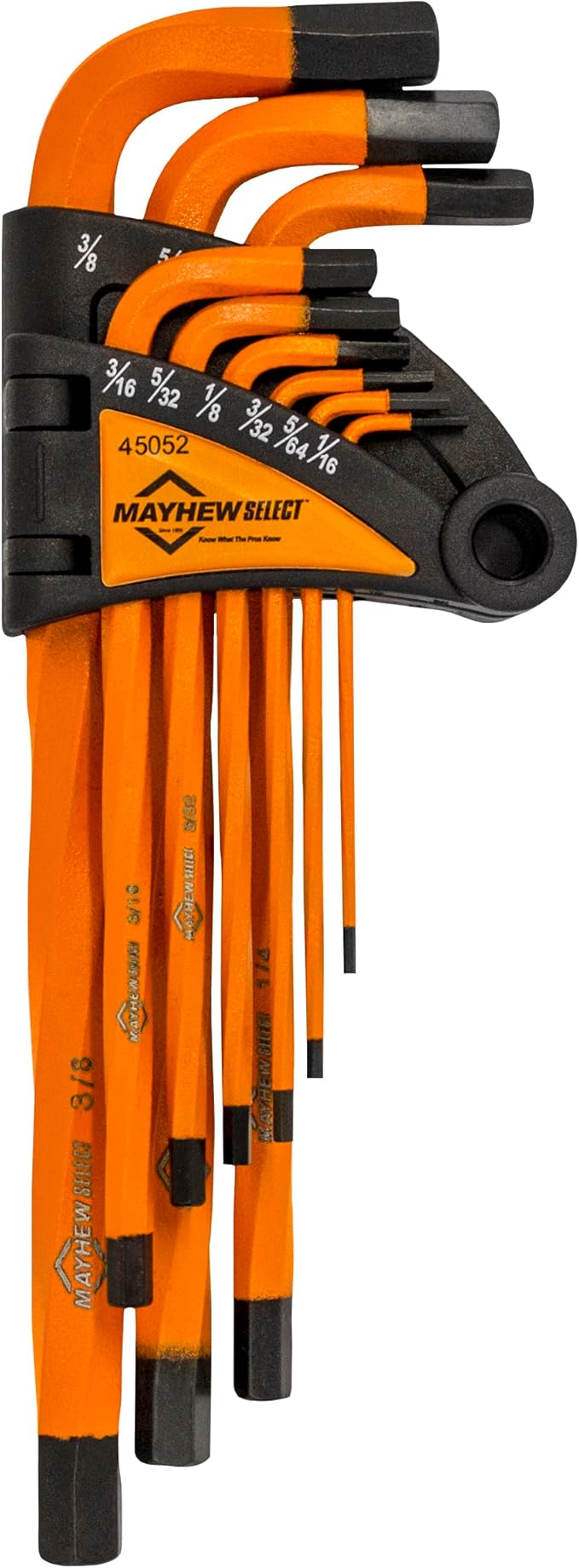 Mayhew Select 45052 SAE Twisted Hex Key Set, 9-Piece