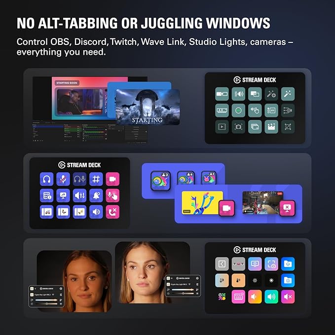 Elgato Stream Deck MK.2 Studio Controller, 15 Macro Keys | Trigger actions in OBS, Twitch, YouTube and more, Visual feedback, Hundreds of plugins, Works with Mac and PC