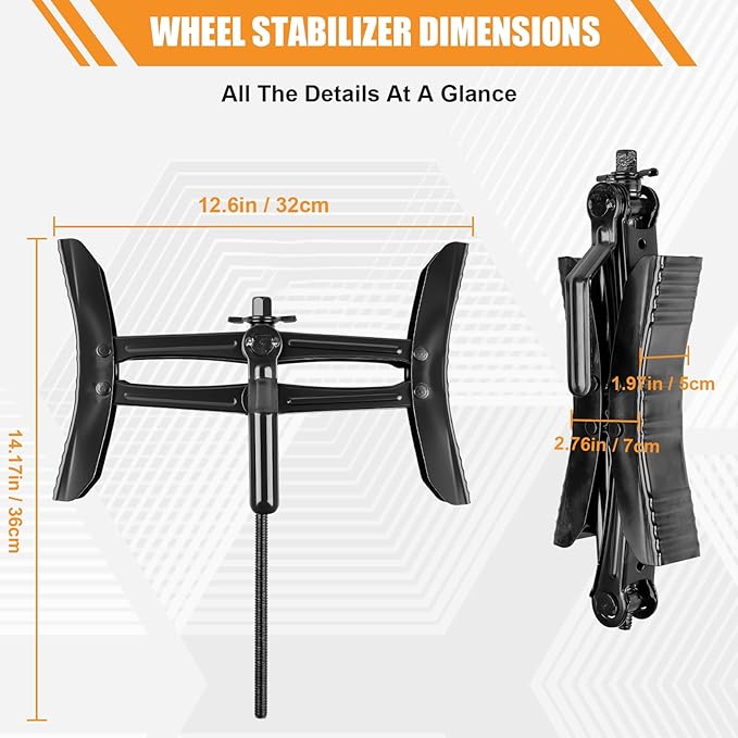 Camper Wheel Chock Stabilizer 2 Sets, Heavy Duty X-Shaped RV Stabilizer with Anti Rust Coating, Adjustable Wheel Chocks for Travel Trailer Truck Fifth Wheel, Fit 3.5" to 12"