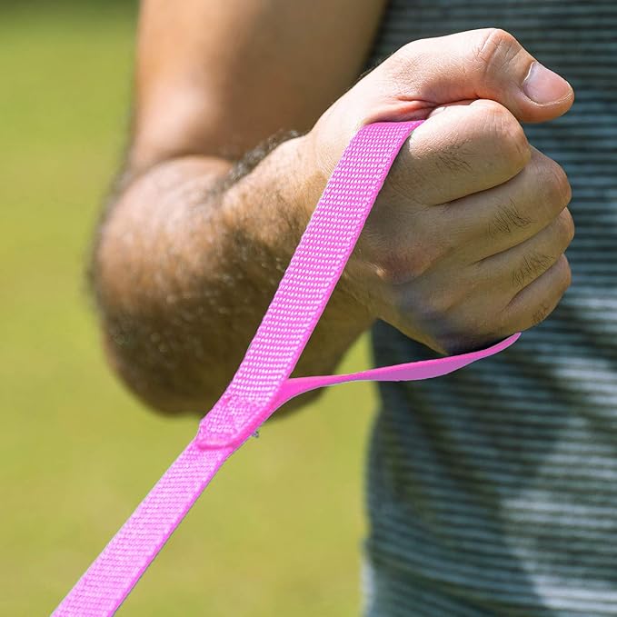 Hi Kiss Dog/Puppy Obedience Recall Training Agility Lead - 15ft 20ft 30ft 50ft 100ft Training Leash - Great for Training, Play, Camping, or Backyard - Pink 50ft