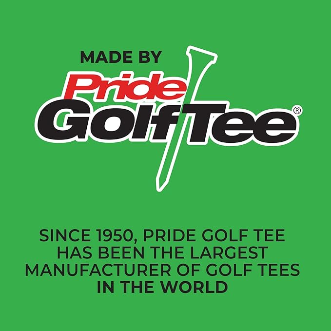 PrideSports Wine & Martini Specialty Wood Golf Tees - 2-3/4 Inch, 50 Count - White - 100% Hardwood