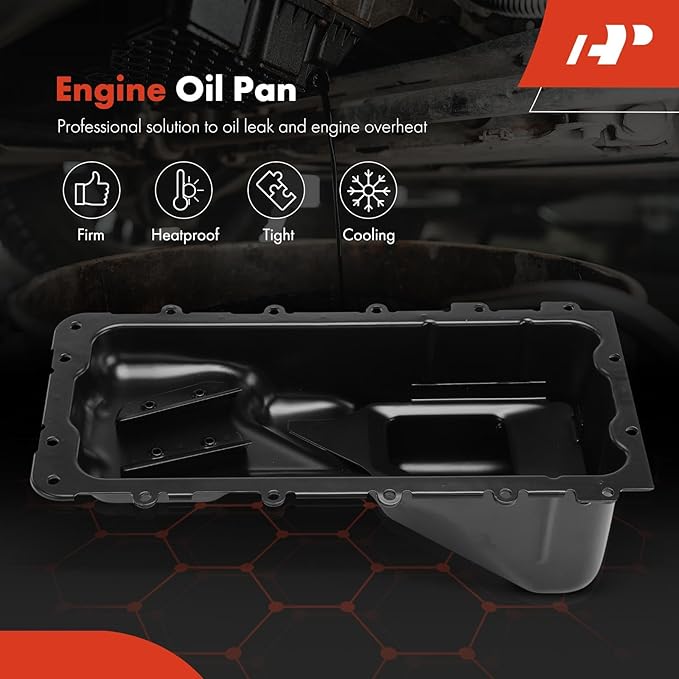 A-Premium Lower Engine Oil Pan Sump with Drain Plug Compatible with Ford Explorer 2002-2008, Explorer Sport Trac 2007-2008, Lincoln Aviator 2003-2005, Mercury Mountaineer 2002-2008