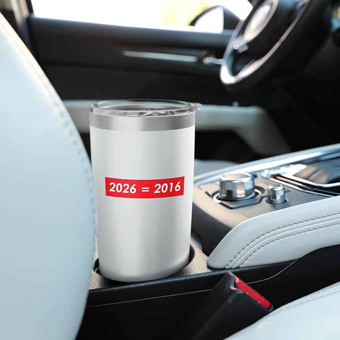 2026 Equals 2016 Funny Gen Z Nostalgia Teen Escapism Tween Stainless Steel Insulated Tumbler
