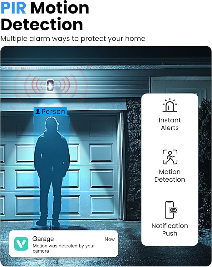 2K Security Cameras Wireless Outdoor, 2 Pack Battery Powered WiFi Cameras for Home Security with AI Motion Detection, Color Night Vision, Siren Alarm, 2-Way Talk, IP66 Waterproof, Cloud/SD Storage