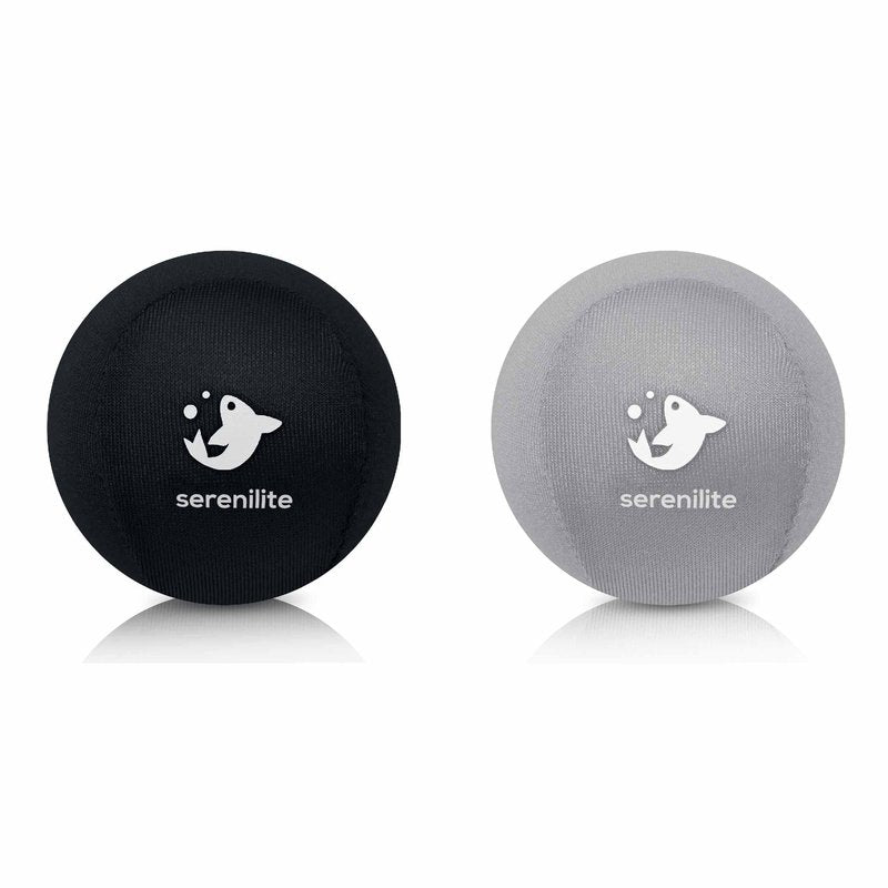 Serenilite 2 Ball Bundle Black, Grey, Stress Balls for Adults, Anxiety Relief Items, Grip Strength Trainer, Meditation Accessories, Physical Therapy Equipment, Fidget Ball, Hand Grip Strengthener.