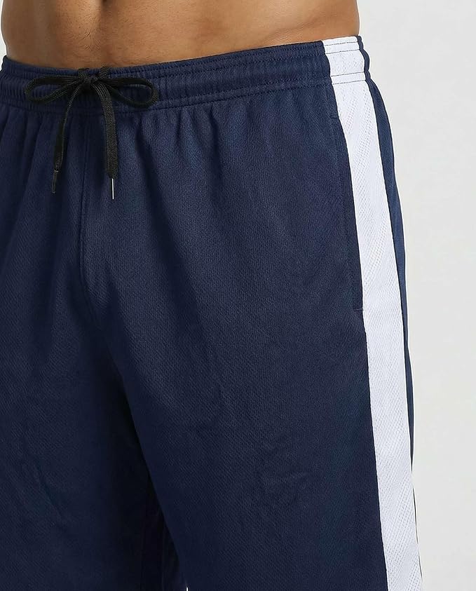 5 Pack Men's Mesh Shorts Athletic Basketball Sports Gym Workout Pockets | Cooling Moisture-Wicking, 9", Long, Quick-Dry, Breathable, Elastic Drawstring Waistband. Running, Exercise, Soccer, Training.