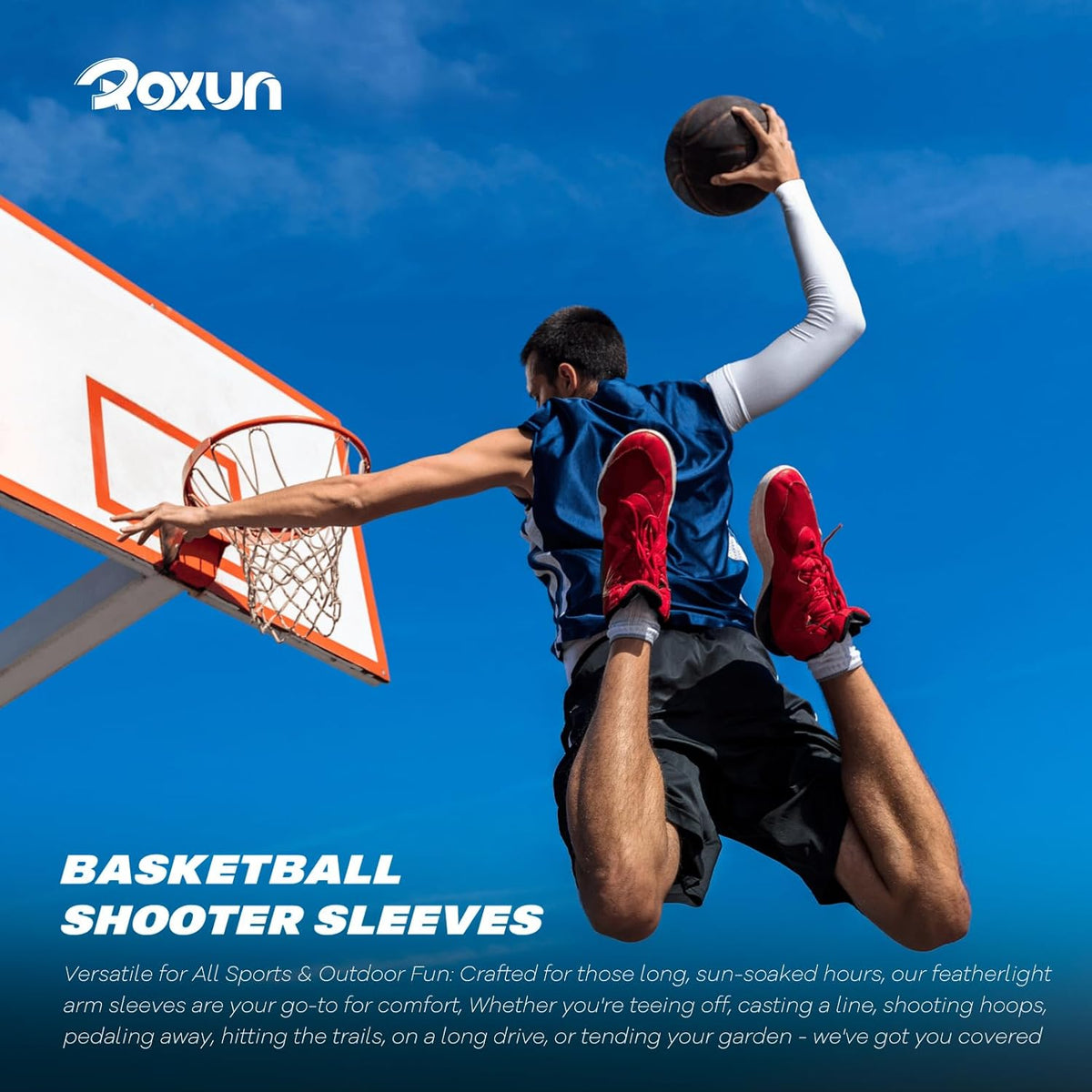 ROXUN Arm Sleeves - Cooling UV Sun Protection Compression for Men & Women | Sports Gear