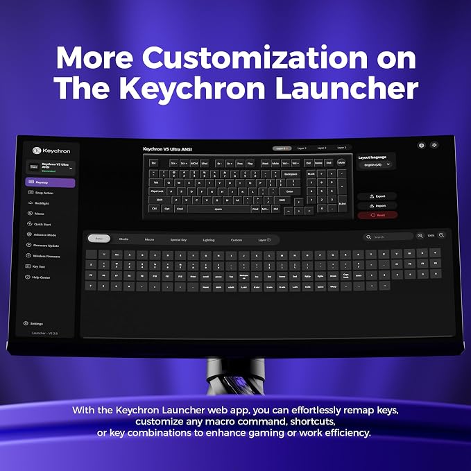 Keychron V5 Ultra 96% Wireless Mechanical Keyboard with 8000Hz Polling Rate & NKRO, Hot-Swappable RGB, Red Switches, 97 Keys, 2.4GHz/Bluetooth/Wired, OSA PBT Keycaps, for Mac/Win/Linux - White