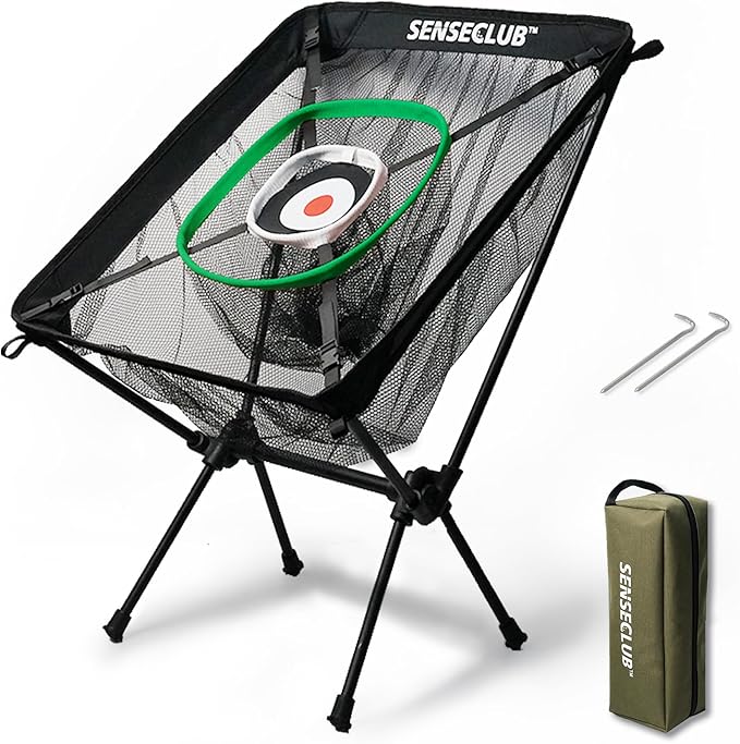 Foldable Chipping Net & Floating Green, Indoor Golf Practice Chipping Target, Backyard Golf Game & Gifts