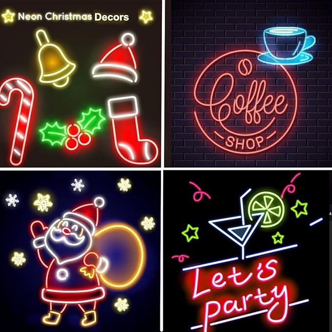 Ourbest EL Wire Lights Battery Powered, Wearable Led Wire Lights 5in1 neon String Light,DIY neon Sign kit Stay/Slow/Fast Flash Party Decoration 1M Red