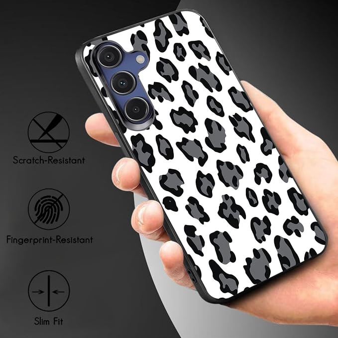 Designed for Galaxy A17 5G Phone Case,Slim Silicone Shockproof Protective Case for Galaxy A17 5G 6.7 inch,Leopard Print