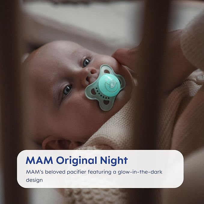 MAM Variety Pack Baby Pacifier, Includes 3 Types of Pacifiers, Nipple Shape Helps Promote Healthy Oral Development, 3 Pack, 0-6 Months, Boy