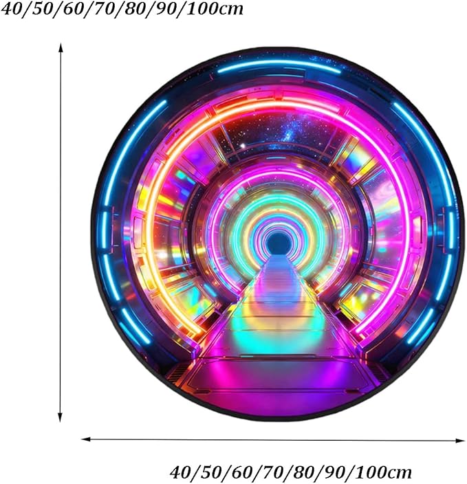 DAJIAYIQI LED Light Decor Wall Art, 3D Wall Sculpture Decoration with Aluminum Frame, Full-screen LED Illuminated Panel, Technological Glowing Wall Art for Bars Hotels E-sports Room(C,90cm)