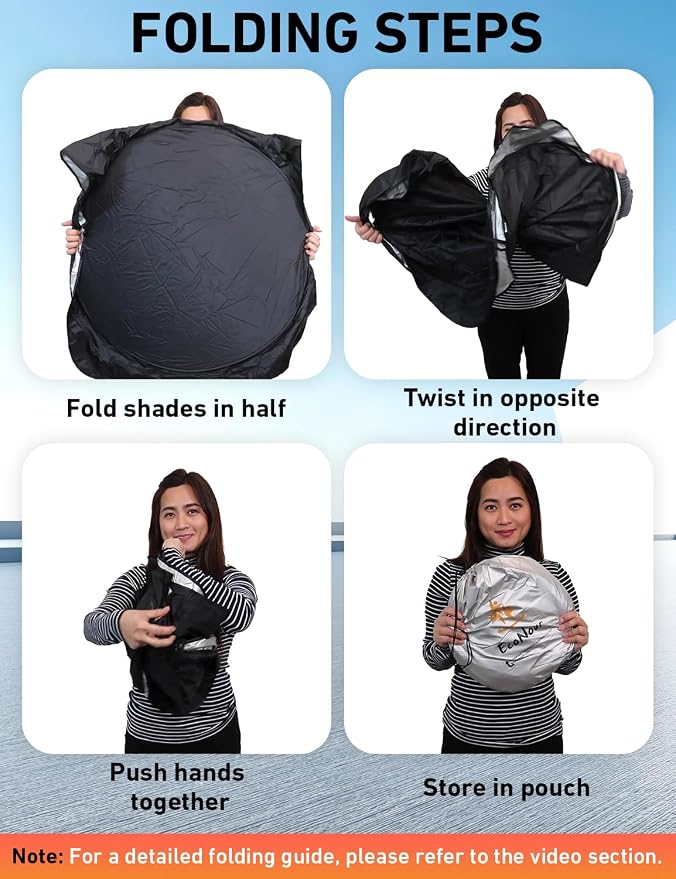 EcoNour Windshield Sunshade Compatible for Honda Civic 2012–2013 2014 2015, Sun Visor for Front Windshield & Window Sunshade Cover, UV Heat Blocker & Protector, Car Accessories