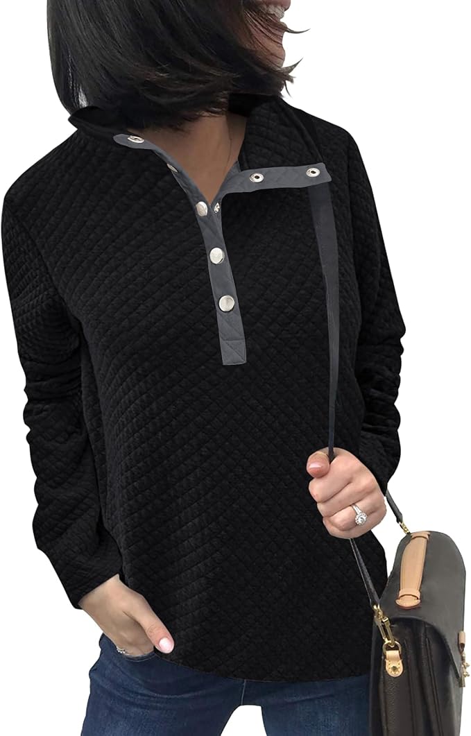 BTFBM Women Fashion Quilted Pattern Lightweight Zipper Long Sleeve Plain Casual Ladies Sweatshirts Pullovers Shirts Tops