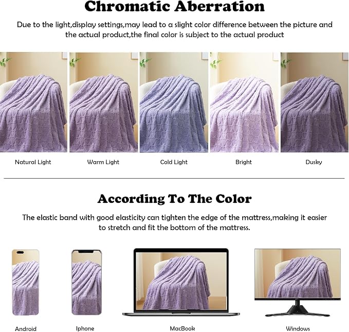 NEWCOSPLAY 3D Heart Checkered Flannel Throw Blanket, Lavender Love, 50"x70" | Super Soft Cute Lightweight Decorative Premium Silky Fleece Blanket for Couch Sofa Bed, Gift for Women Men, All Season Use