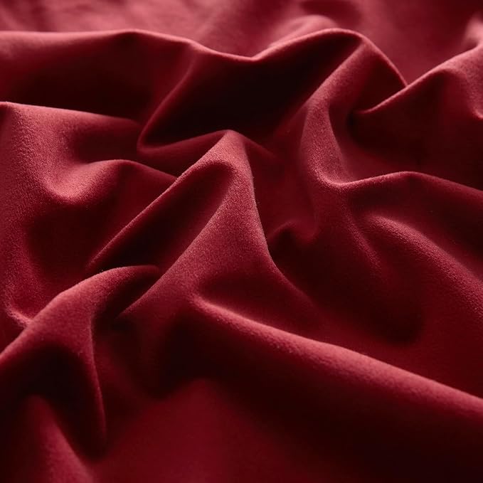 12x20 Lumbar Throw Pillow Covers Set of 2 for Couch Bed Sofa,Burgundy | Decorative Soft Velvet Cushion Covers with Invisible Zipper for Living Room Bedroom Home Decor Christmas