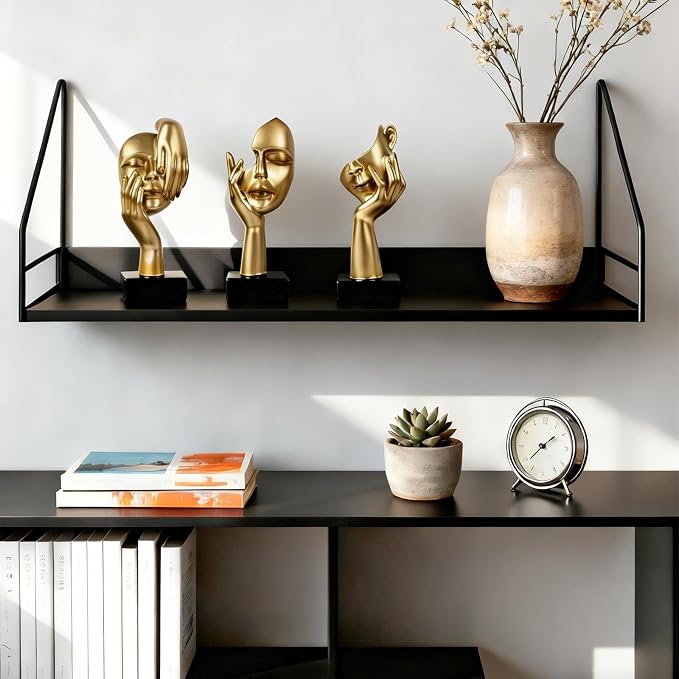 3 Pcs Thinker Statue,Modern Home Sculptures,Figurine for Bookshelf1