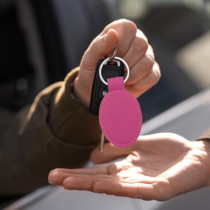 LaserGram Oval Keychain, Disc Golf, Personalized Engraving Included