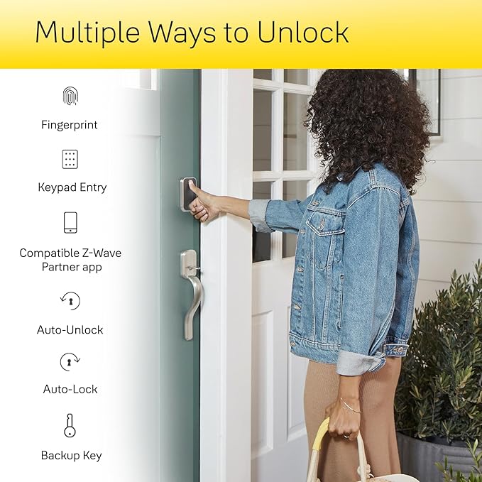 Yale Assure Lock 2 Touch with Z-Wave - Fingerprint Smart Lock in Satin Nickel