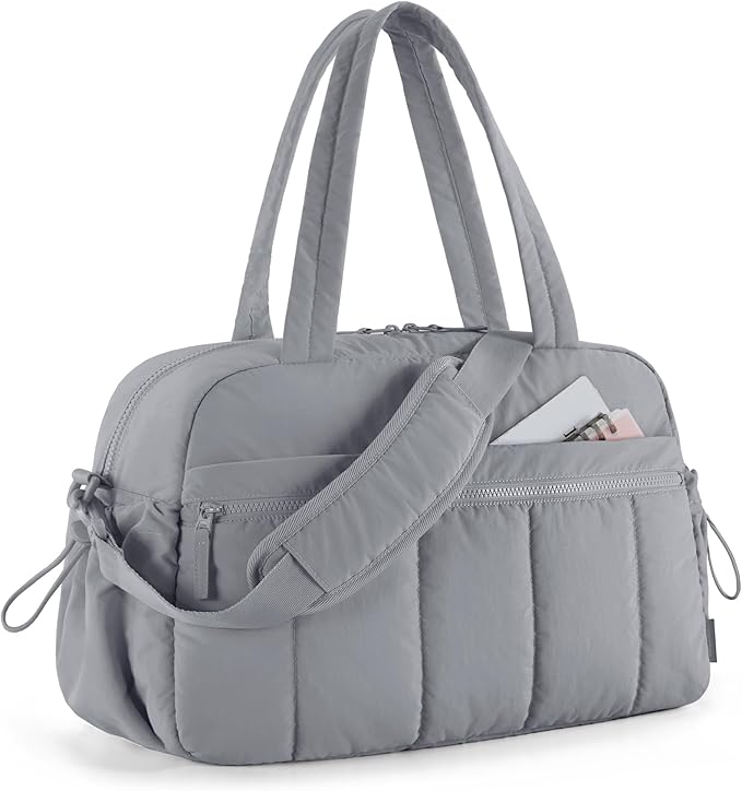 BAGSMART Duffle Bag for Travel, Gym Bag for Women, Weekender Carry on Bag | PVC Wet Pocket, Airline Approved Personal Carry-on Size, Fits Under-seat, One Bag for Gym, Travel, Hospital, Overnight