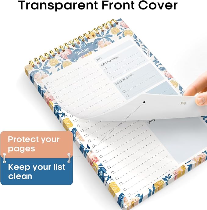 Taja To Do List Notepad, Undated Daily Planner for Work and Goal Setting | Citrus Grove, 52 Sheets, 9.8" x 6.5" , for Office, Home and school, Daily Task Planning, Notes and Everyday Organization
