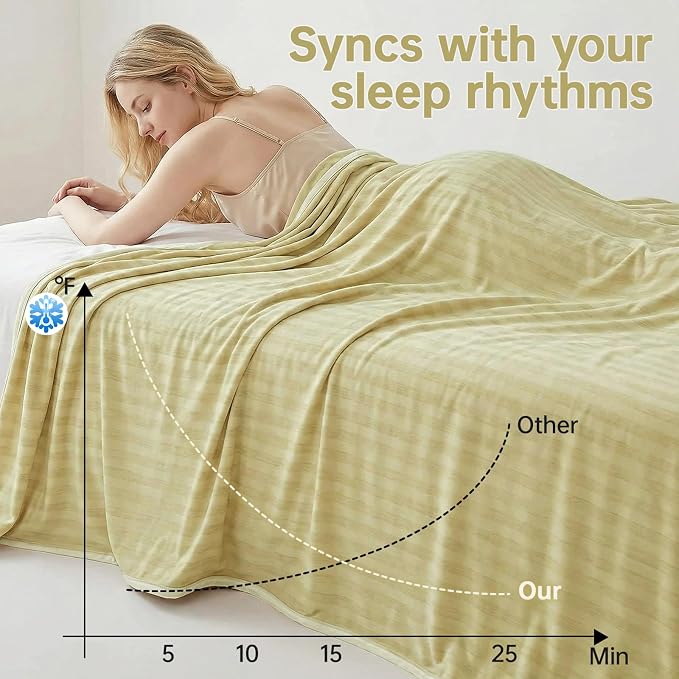 Guohaoi Cooling Blanket for Hot Sleepers and Night Sweats 90"x108" King | Arc-Chill Q-Max >0.5 Cool Fiber,100% Oeko-Tex Certified Lightweight Summer Blanket for Travel/Outdoor Ultra Cold Breathable