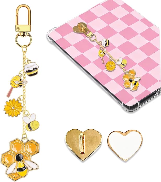 Charm Chains for Kindle,Cute E-reader Phone Charm Bracelets Accessories Compatible for Kindle E-Reader Phone iPad AirPod,Gifts for Reader Booklovers