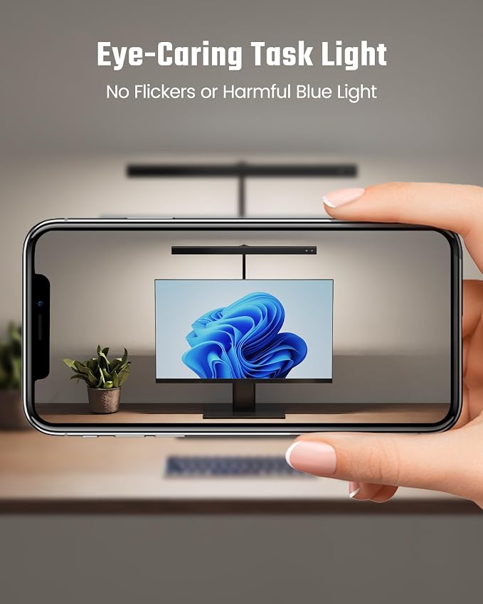 SUPERDANNY LED Desk Lamp for Office Home, Eye-Caring Desk Light with Adjustable Gooseneck, 12W Touch Control Dimmable Brightness, Architect Clamp Lamp with USB Adapter for Reading Study Workbench