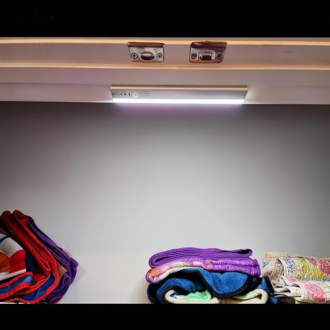 Under Cabinet Lights Color Changing,2 Pack Magnetic Dimmable Closet Lights,USB Rechargeable Wireless LED Shop Light,LED Motion Sensor Light Indoor, Ideal for Kitchen, Bookshelf Other Indoor Spaces