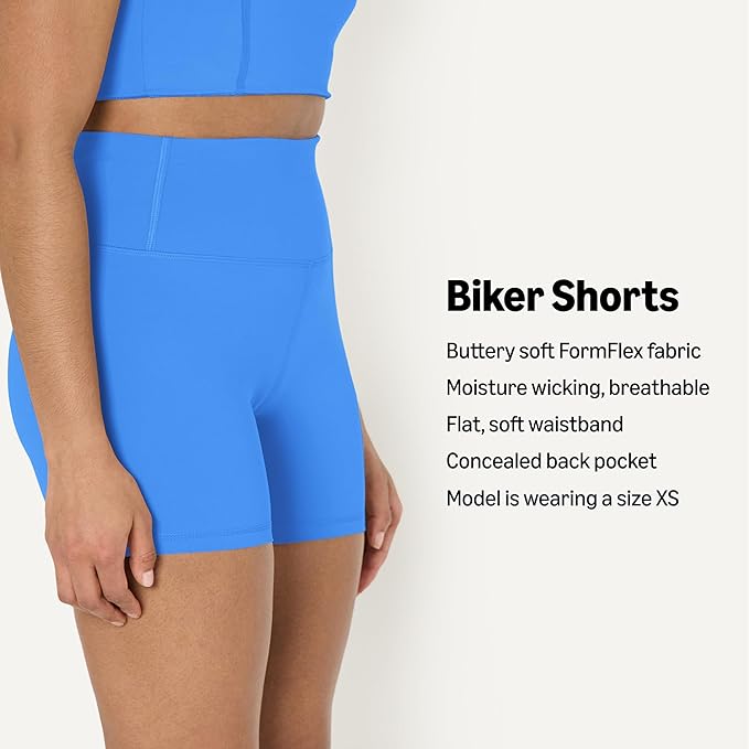Amazon Essentials Women's Active FormFlex Buttery Soft High Waist Biker Shorts