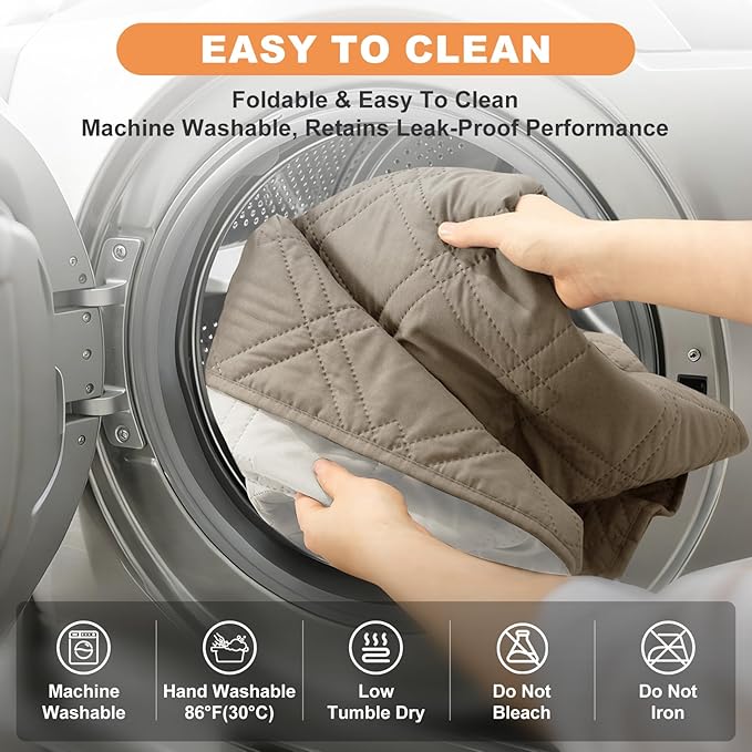 100% Waterproof Dog Couch Protector, Triple-Layer Waterproof Dog Bed Cover Pet Blanket Reversible 2-Tone Sofa Shield, Non-Slip Furniture Guard for Pets(42×50 Inch, Khaki+Off White)