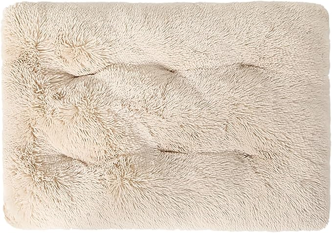 Dog Crate Mat, Dog Bed for Large Dogs, Comfy Fluffy Kennel Pad Anti-Slip for Dog beds & Furniture, Quilted Dog Bed for Pets for Medium/Small Dogs Cats (Color : Brown 2, Size : 36x25)