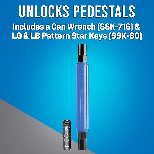 SSK-800 Jonard Tools Star Key Can Wrench Kit for LG & LB Patterns