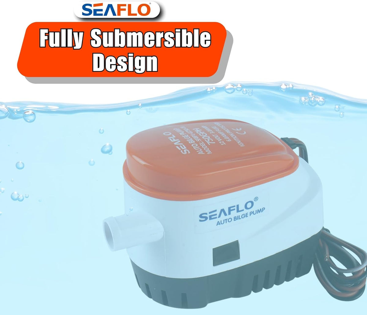 Seaflo 12V 750GPH Automatic Electric Bilge Pump - Efficient Water Removal Solution