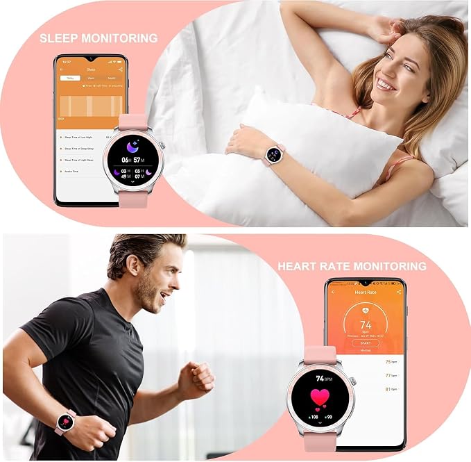 Soudorv Smart Watch (Answer/Make Call), 1.43" HD AMOLED Smartwatch for Men Women, Step Counter with Heart Rate/Sleep Monitor, 110+ Sports Mode,IP68 Waterproof Fitness Activity Tracker for Android iOS