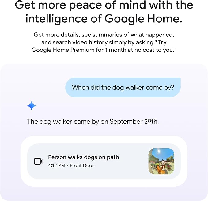 Google Nest Doorbell (Wired, 3rd Gen) - 2K Video, Live View - 2025 - Linen | Video doorbell, 2K HDR, intelligent alerts, color night vision, 2-way audio, works with Google Home & Gemini