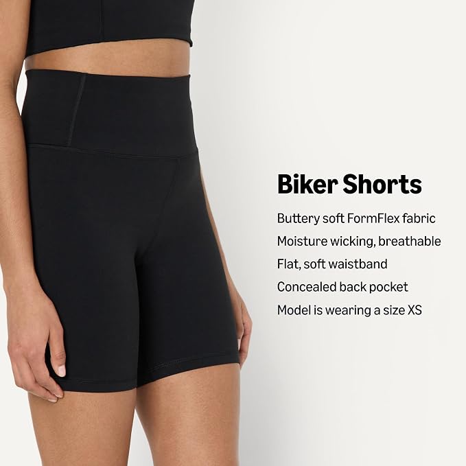 Amazon Essentials Women's Active FormFlex Buttery Soft High Waist Biker Shorts