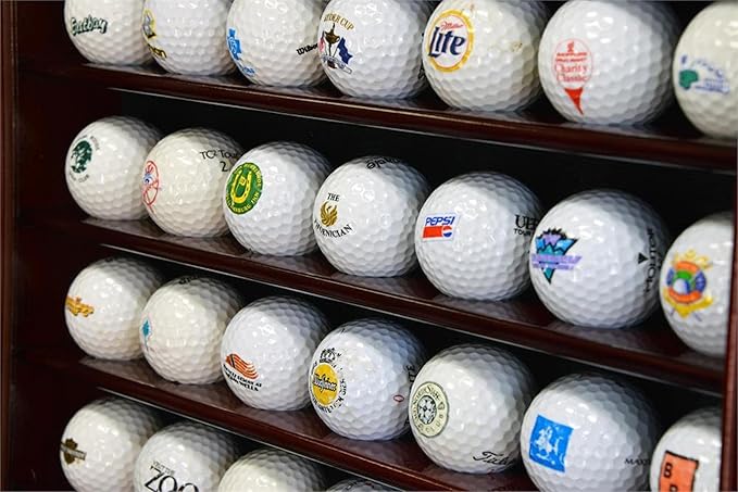 49 Golf Ball Display Case Cabinet (Cherry)