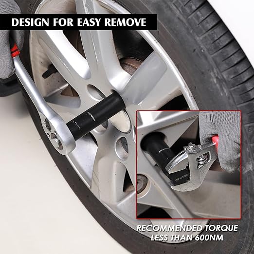 MIXPOWER 8PCS Spline Socket Set,SAE & Metric Lug Nut Key Set for Easy Removal of Locking Lug Nuts on Aftermarket 5, 6, 7, 12 Spline and Hex Style