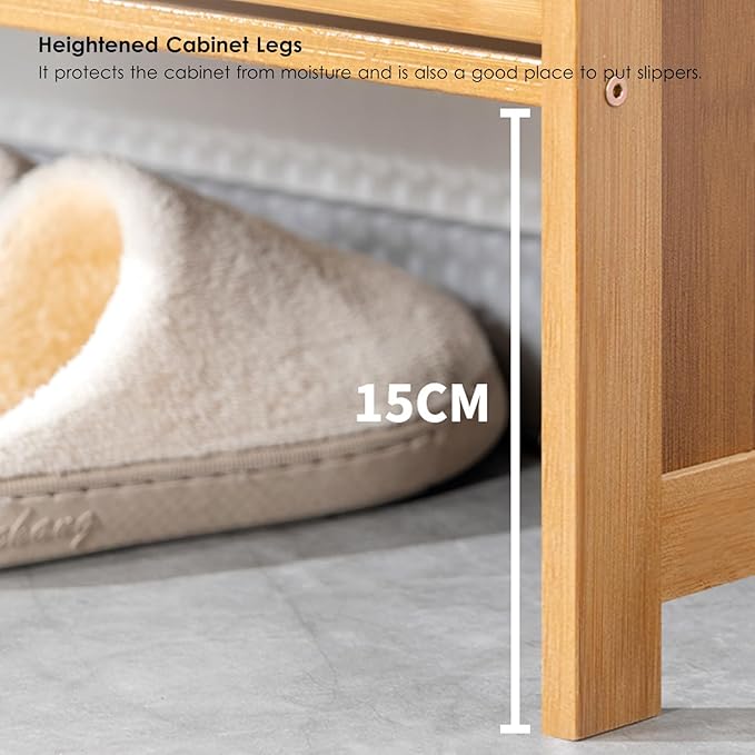 Modern Natural Rattan Coat Rack with 3 Flip Drawers Free Standing 3Tier Shoe Storage Rack for Heels and Slippers Entrance Hallway Entryway Organizer(70x17x186cm)