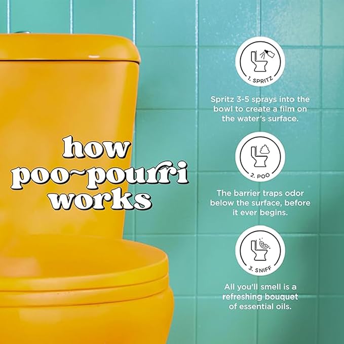 Poo-Pourri Before-You-Go Toilet Spray Vanilla Mint 2 Fl Oz & 10 ml Travel Sprays - Toilet Tidings and Oh, Spritzmas Tree