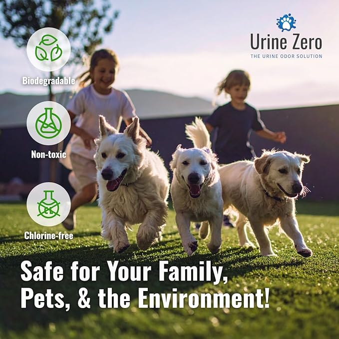 Pet Odor Eliminator Spray - Bio-Enzyme Cleaner for Dog & Cat Urine | Instantly Removes Odors on Artificial Grass, Carpet, Rugs & Tile | Pet & Kid Safe, 32 oz Ready-to-Use