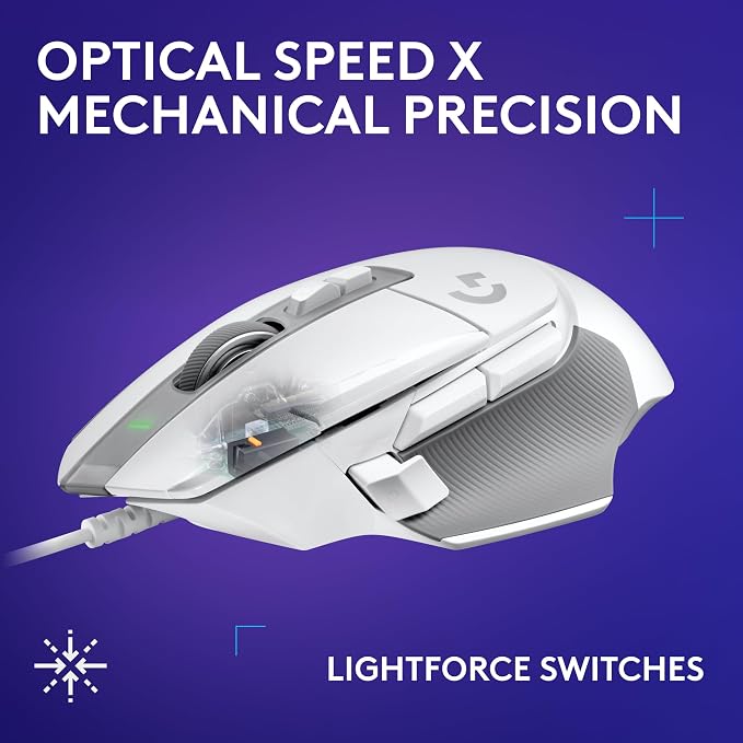 Logitech G502 X Wired Gaming Mouse + G515 TKL Wireless Gaming Keyboard (Tactile) Bundle: White