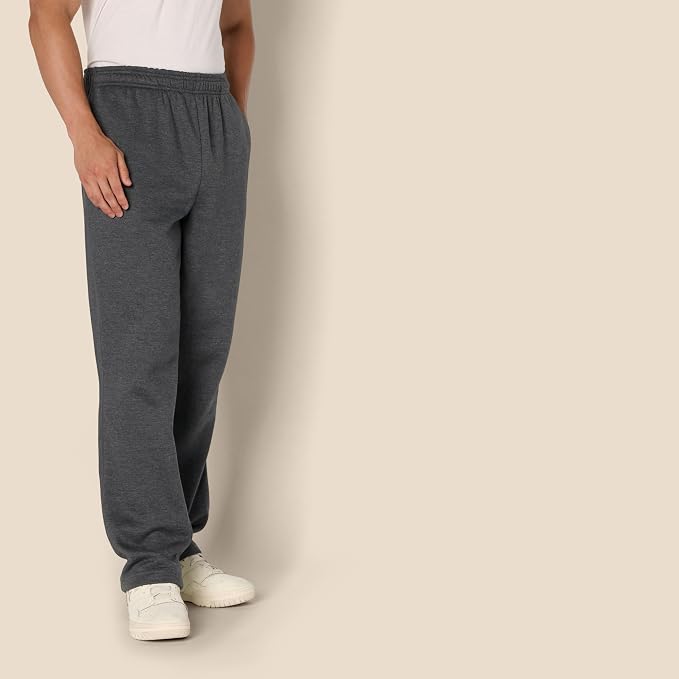 Amazon Essentials Men's Relaxed Straight Leg Fleece Open Bottom Sweatpant (Available in Big & Tall)
